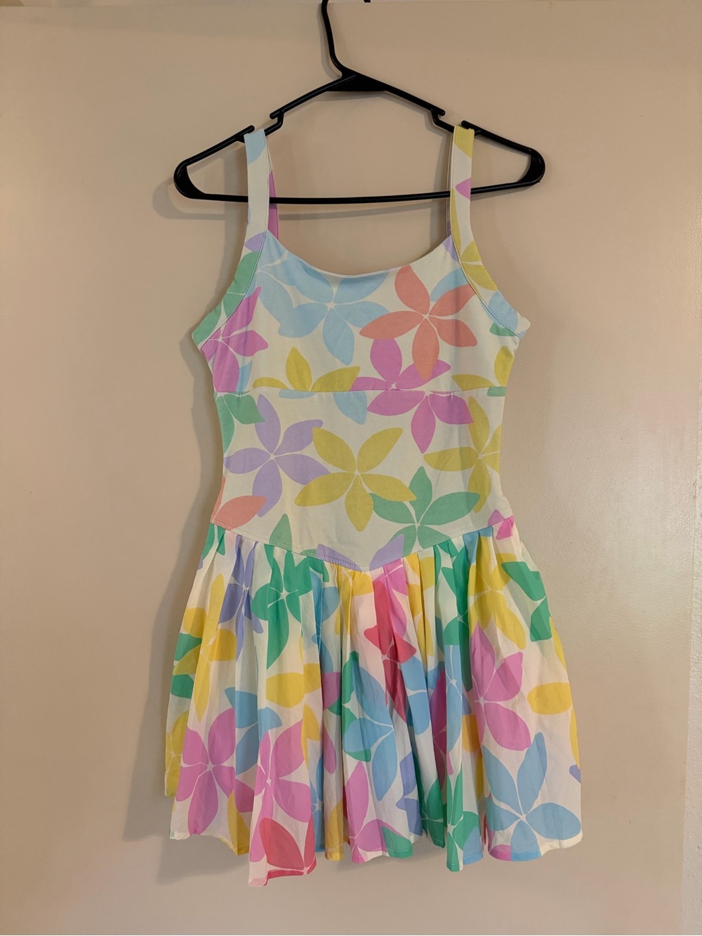 Pastel Floral Active Dress with Built-in-Shorts